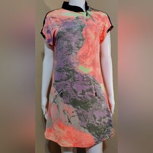 Jamie Sadock Neon Abstract Golf Dress